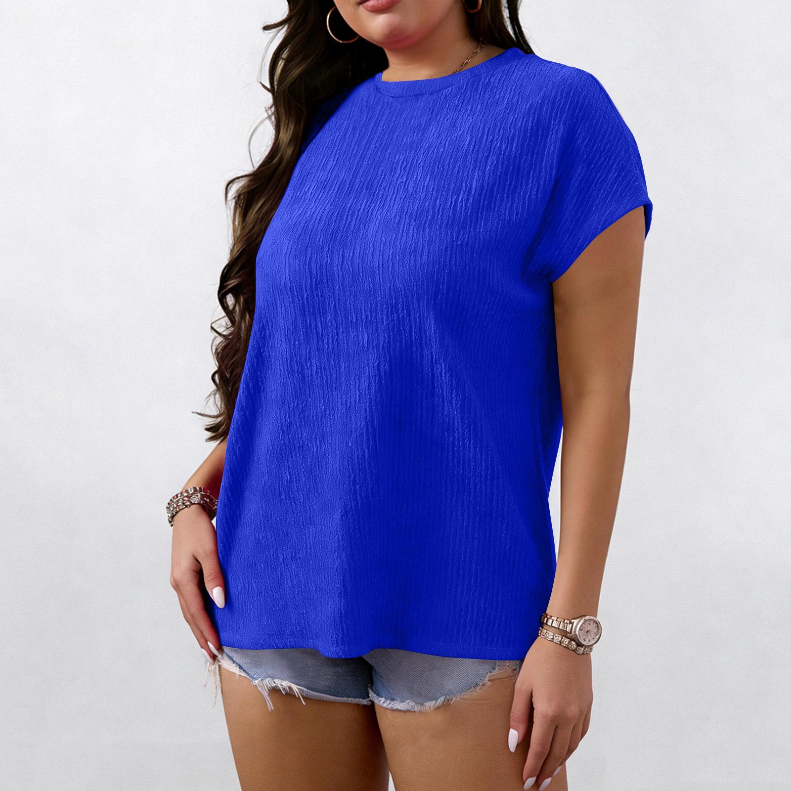 

Women s Fashionable Short Sleeve Elegant Commuting And Casual Top XXL