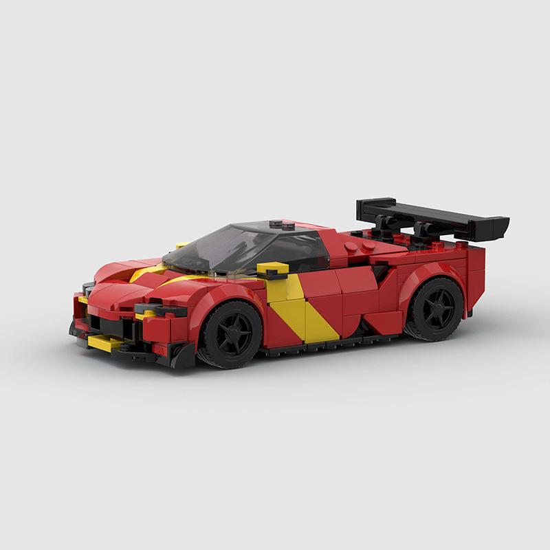 MOC Car City Speed Vehicle Super Car Rally Building Blocks Bricks Set Ornament Diy Consturction Toys For Kids Adults
