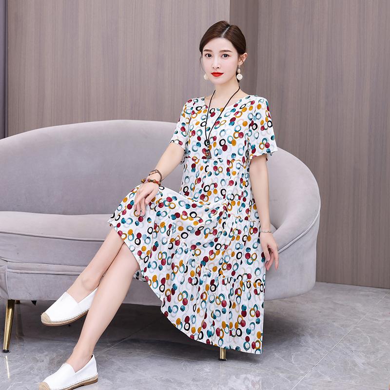 knee length dresses for ladies Olive Loose Fit Midi Dress Large
