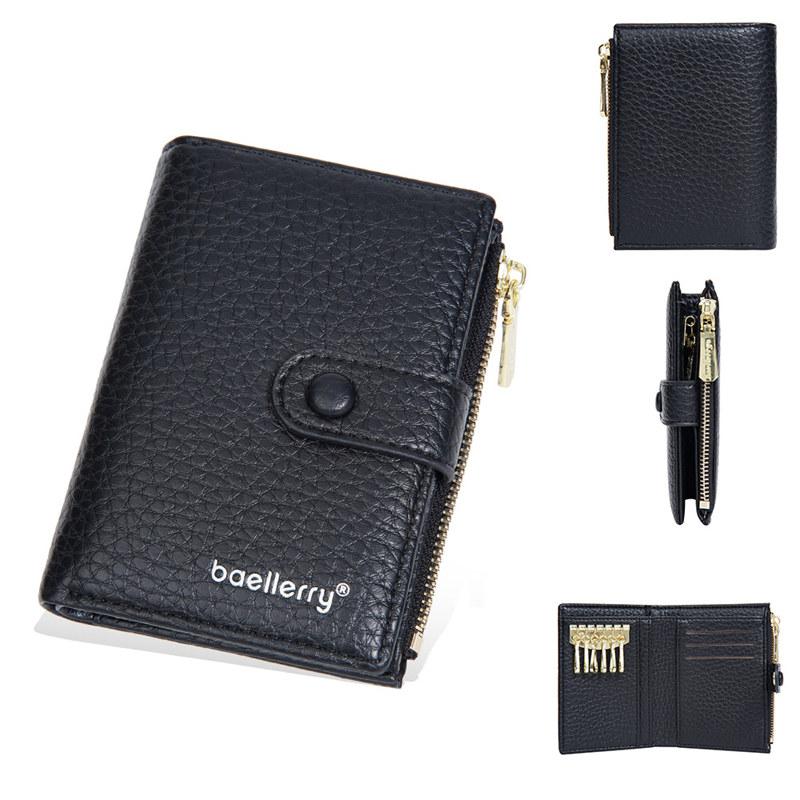 Baellerry Women Short Wallets Fashion Design Key Chain Purse Artificial Leather Coin Purses Card Holder