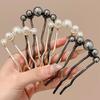 New Fashion Metal U-Shaped Hair Stick Women Elegant Simple Pearl Hair Clip Pins Hairpin Headwear Hair Accessories Gifts Jewelry