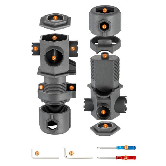 All In One Faucet Wrench Tool Set, Compact Multi-Size Disassembly Tools, Durable Plumbing Repair Kit for Bathroom Kitchen Maintenance