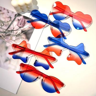 Party Glasses Independence Day Decorative Glasses Love Novelty Nightclub Party Sunglasses American Independence Day Set