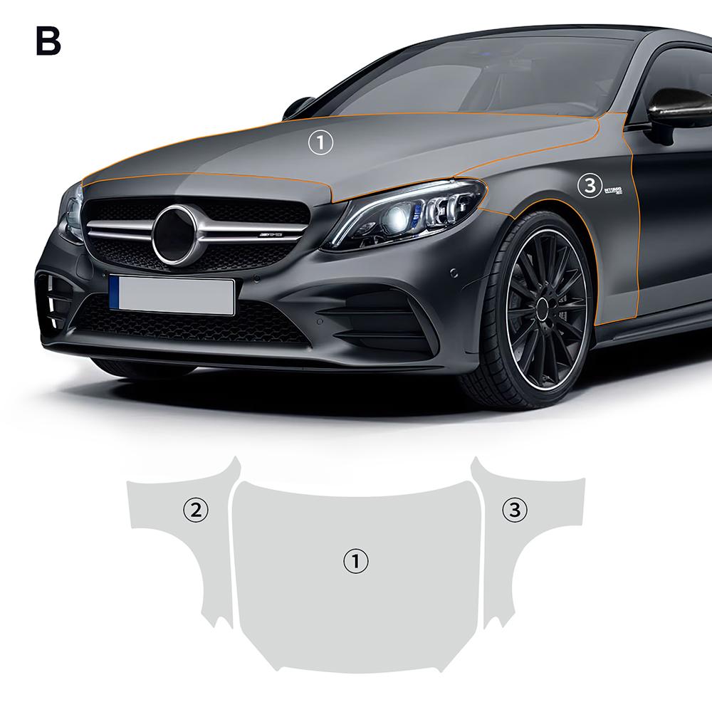 TPU Invisible Car Bumper Paint Protection Film Clear Bra PPF Decal Kit for Mercedes BENZ C-CLASS C205 AMG C43 COUPE 2019-2025