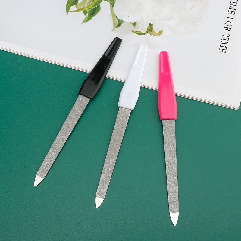 Stainless Steel Nail File Double Sided Emery Board Durable Manicure Tool