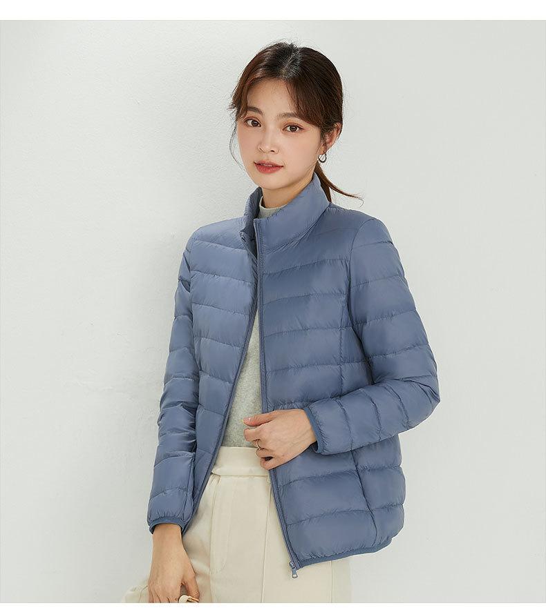 TikTok autumn and winter new down light down jacket women's hooded thin large size thickened coat