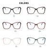 Big Frame Anti Blue Light Cat Eye Nearsighted Glasses Metal  Minus Degree Prescription Eyeglasses Diopter 0 -0.5 -0.75 To -6.0