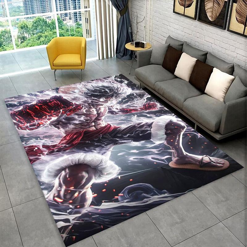 HD Anime One P-Piece Zoro Cartoon Teppich für Zuhause Wohnzimmer Schlafzimmer Sofa Fußmatte Dekor, Teppich rutschfeste Bodenmatte Geschenk
