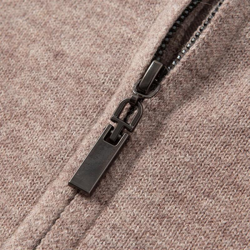 Spring Autumn Australian Merino Wool Sweater Thickened High-Neck Zip-Up Thermal Breathable