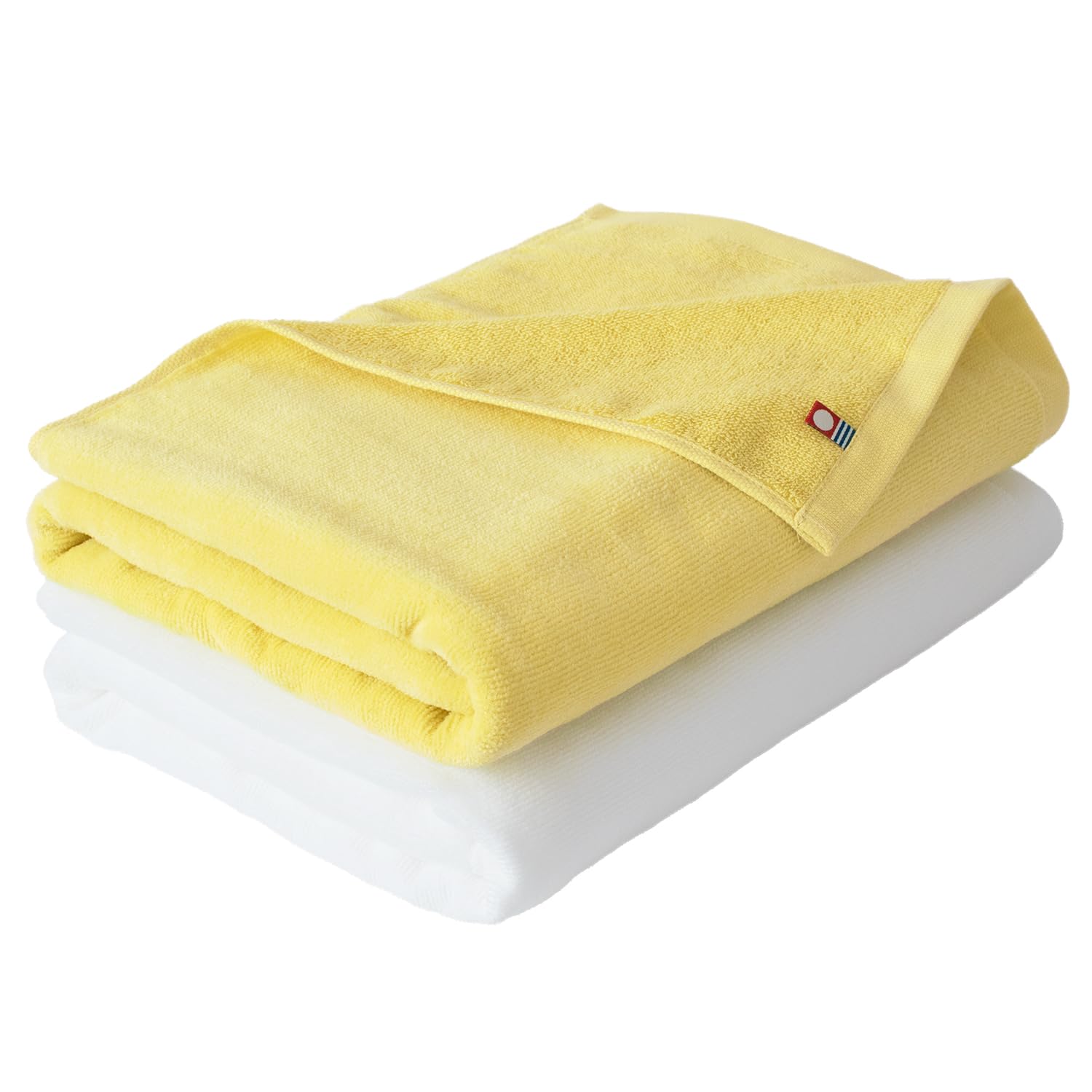 

Полотенца Bloom Imabari, Набор из 2 штук, Детский цвет, 60x120см, Новорожденный, Махровая ткань, Сделано в Японии, 100% хлопок (Горчичный x Белый)