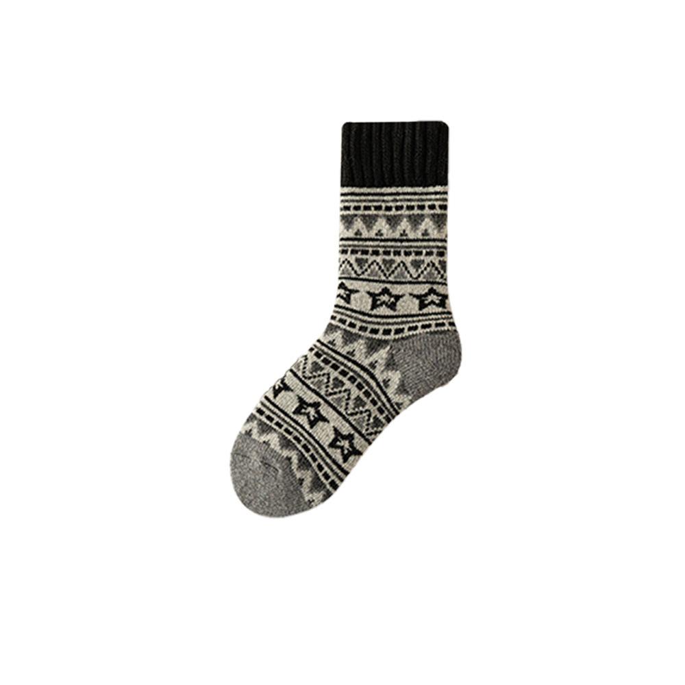 Fleece Socks for Women, Thick and Warm in Autumn and Winter, Retro Style with Fleece and Thickening, Pile Floor Socks, Sleeping Socks
