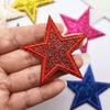 14/17 Pcs Sparkle Iron On Patches Heart Shape Applique Patch Five-pointed Star Patch  DIY Craft