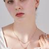 ELLE Jewelry Two-Line Layered Waterdrop Necklace ELBRNN232