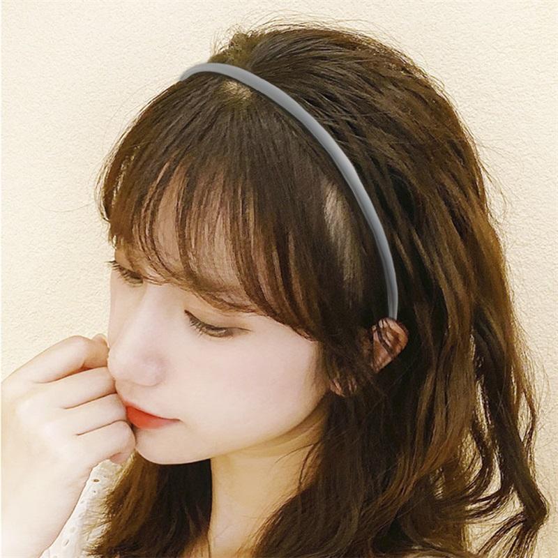 Fashion Hair Band Women Plastic Bezel Elegant Solid Color Thin Edge Toothed Non-slip Hair Hoop Headbands Girls Hair Accessories
