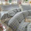 Princess Style Crinkled Gauze Lace Bedding Set - 4-Piece Washable Cotton Plaid Double Duvet Cover for All Seasons