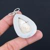 Daughters Day Sale 925 Sterling Silver Natural Scolecite Handmade Bezel Pendant