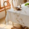 Modern Minimalist Waterproof Linen Tablecloth Rectangle Coffee Desk Table Cover White Fresh Style
