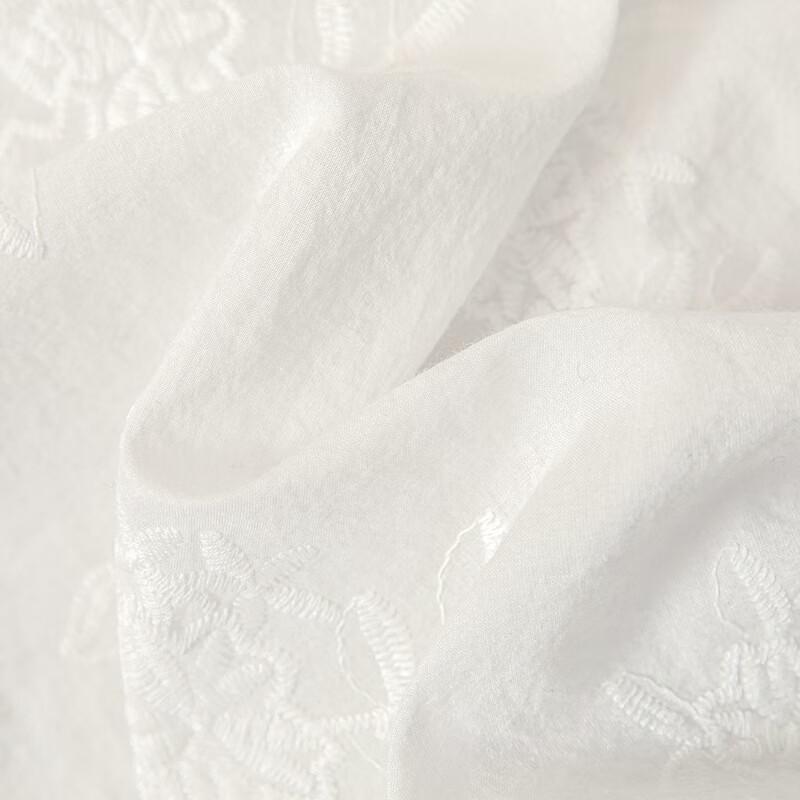 Bestickte Babydoll-Bluse im französischen Stil
