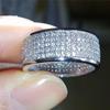 Damen Herren Mode Luxus Zirkon Diamant Ring Zierlich Paar Eheringe Elegantes Schmuckstück Geschenk