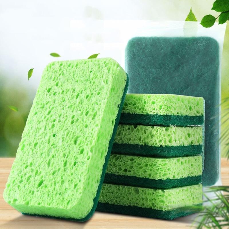 Non-Scratch Cleaning Scrub Sponges Scrubbing Dish Sponge for Washing Kitchen Dishes Bathroom Dishwashing Sponges 2pcs