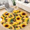 1pc Sunflower Pattern Chair Carpet for Office, Non slip, Soft and Durable Office Rug