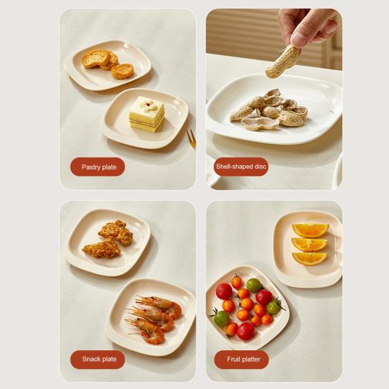 Knochenschale für Snacks, stapelbare Basis, lebensmittelechter Kunststoff, für Obst, Nüsse, Knochen, leicht zu reinigen, Esstisch-Müllschale für Zuhause, Küche