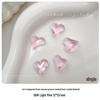 High-quality Crystal Heart Nail Art Decorations with Grooved Flash Design
