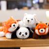 Chang Baobei Xiangxiang Three-Position Animal Doll Cute Panda Plush Toys Little Raccoon Doll Treasure Table Companion