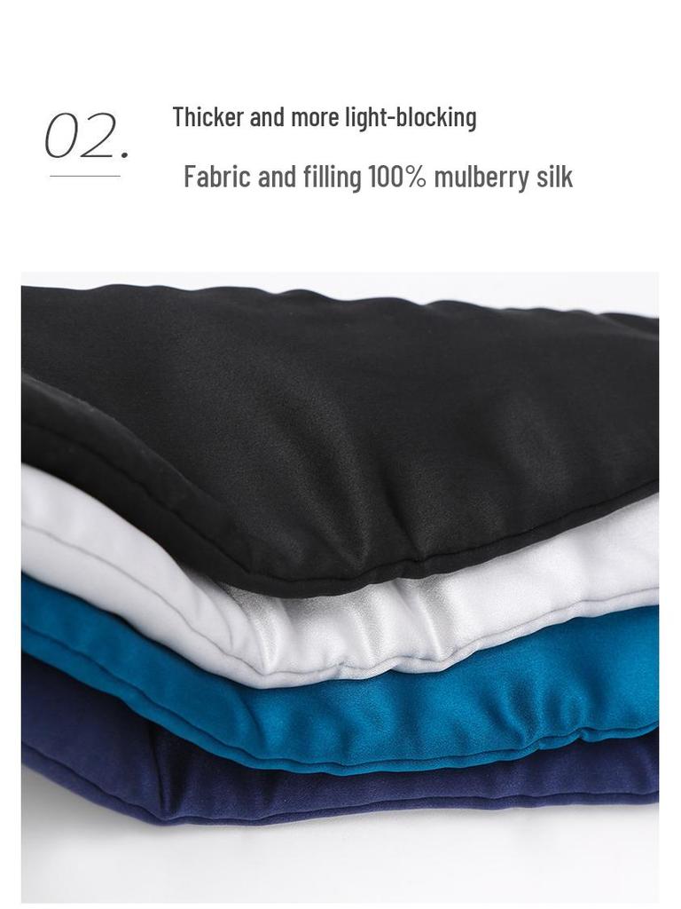 19mm Silk Eye Mask: Noise-Reducing, Breathable, Light-Blocking, Full Coverage for Travel Rest