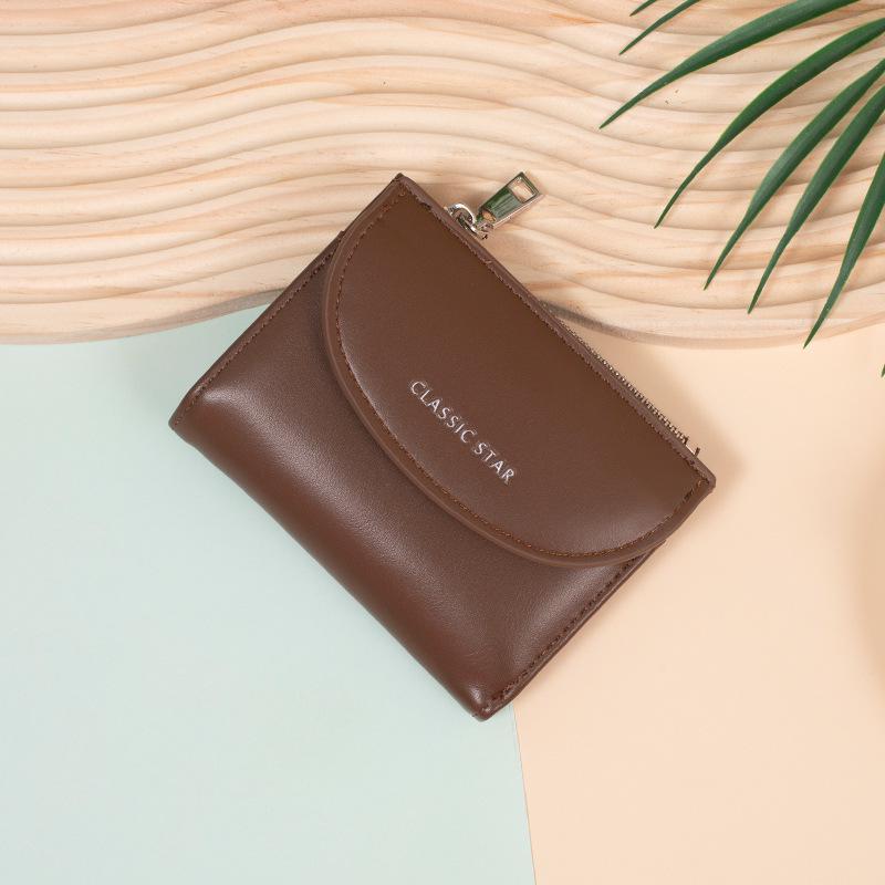 Korean Women's Solid Color Coin Purse: Multifunctional, Large Capacity Card Holder