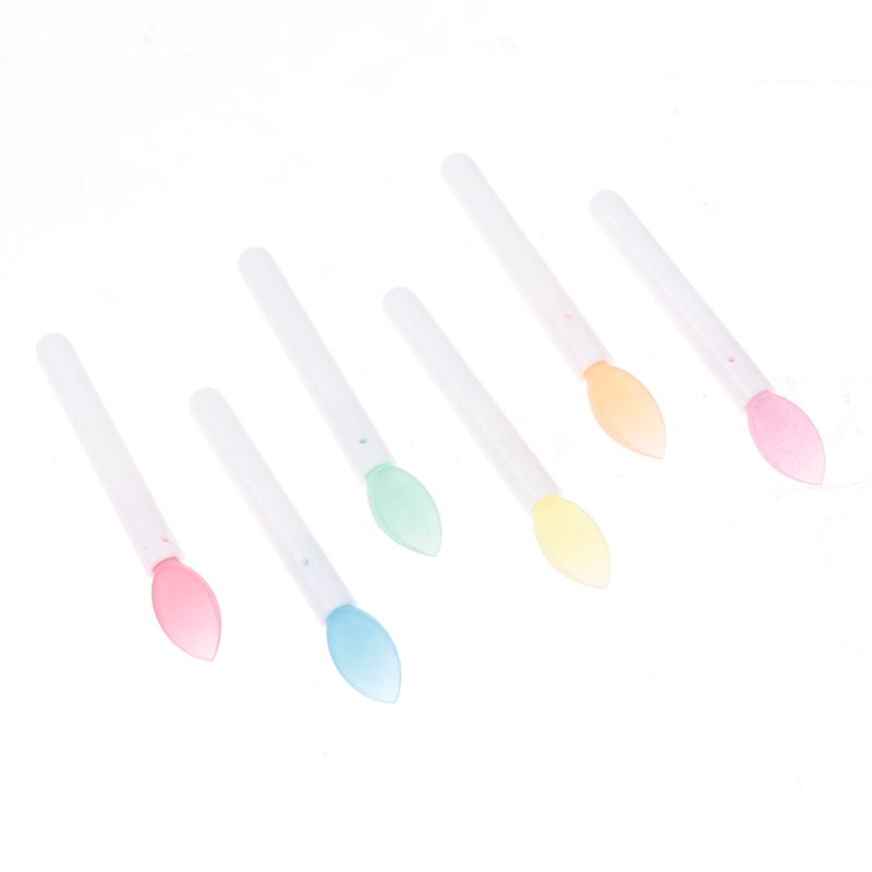 5Pcs Soft Silicone Lipstick Brush Lip Stick Applicator Portable Clean Microbrush Lipgloss Beauty Tool