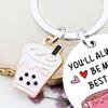 Stainless Steel Milk Tea Pendant Keychain - Cute Small Gift, New Style, In Stock