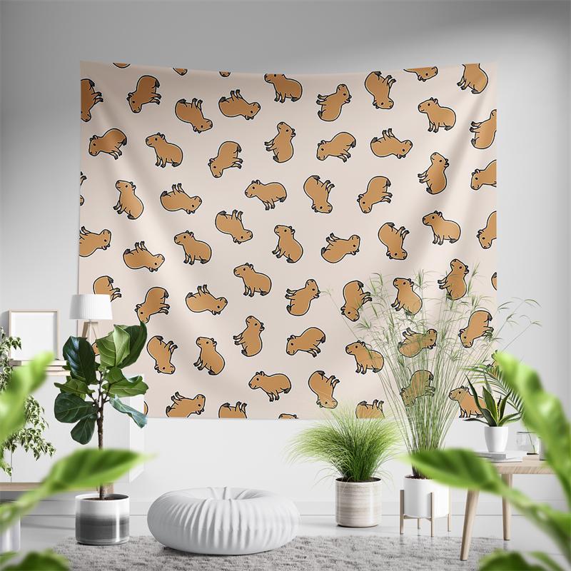 

Aertemisi Capybara Tapestry Wall Hanging Art for Bedroom Living Room College Dorm Party Backdrop Home Decoration 74x94cm(29x37in)