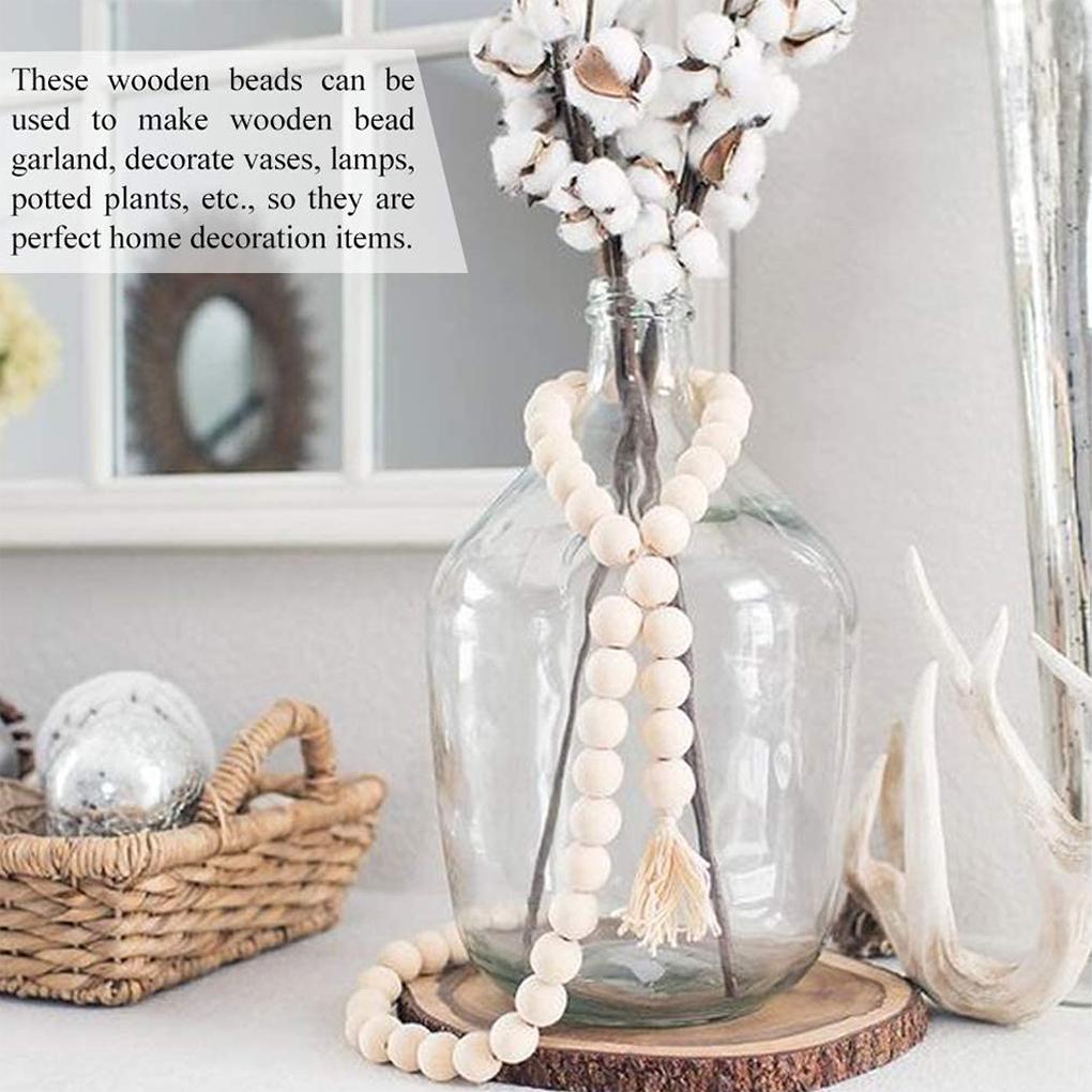 Wood Separation Beads DIY Decoration Spacer Balls Pocket-Size Sewing Bead Set Bracelet Charms Jewelry Handmade Needlework