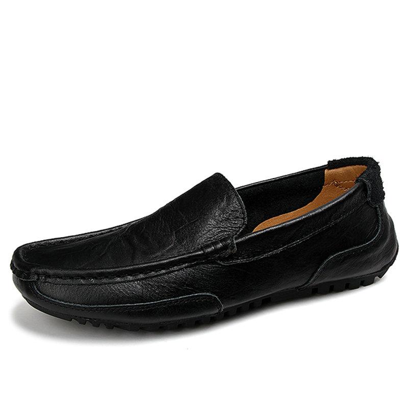 Non-slip Men Loafers New Summer Leather Shoes High Quality Men Casual Shoes Lightweight Business Moccasins Driving Shoes