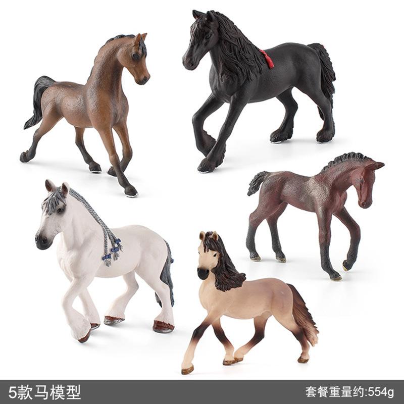 Simulation Animal Model Andalusian Mare Solid Arabian Mare Static Ornament Toy