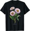 Aster Flower Scientific Name Vintage Illustration Flowers T-Shirt