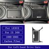For Lexus IS IS300 1999-2005 Carbon Fiber Central Handbrake Cup Holder Storage Panel Car Accessories Ide Decorative Stickers