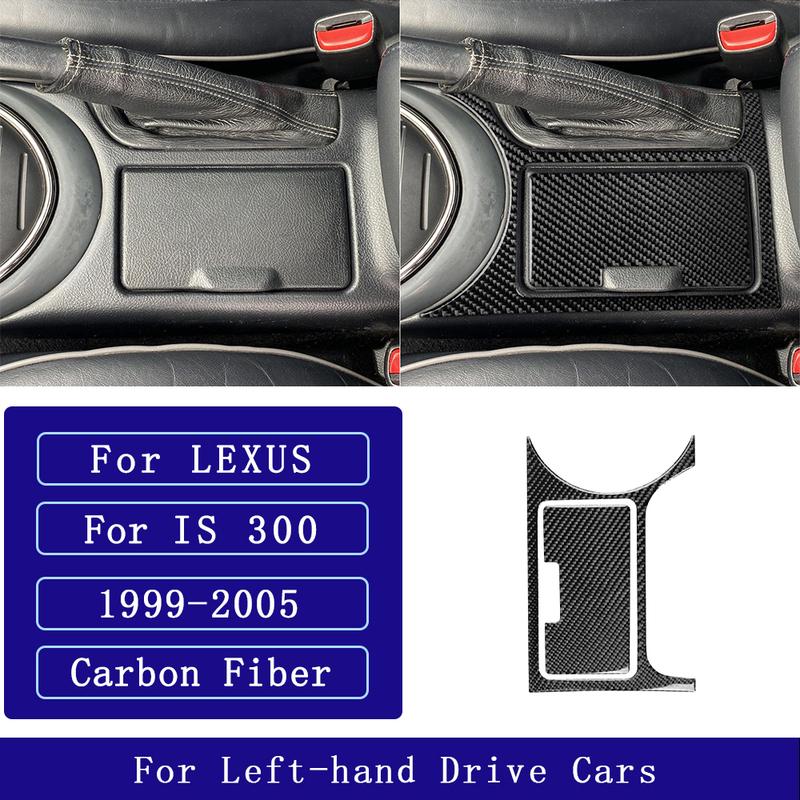 For Lexus IS IS300 1999-2005 Carbon Fiber Central Handbrake Cup Holder Storage Panel Car Accessories Ide Decorative Stickers