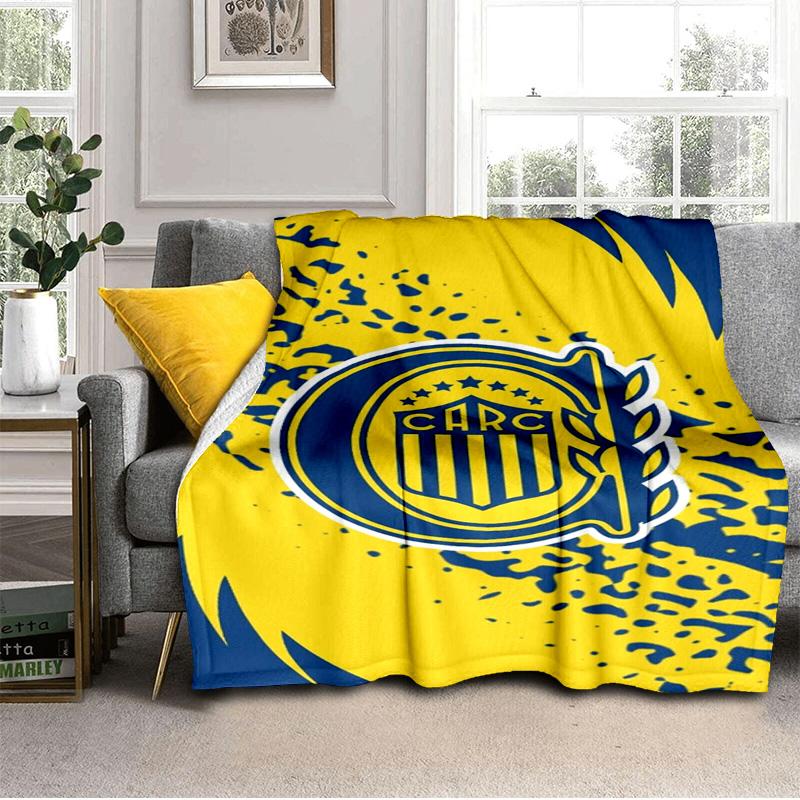 Rosario Central Crest Blanket Outdoor Flannel Blanket for Camping, Hiking, Garden Parties, Picnic Essentials,gift for family and friends