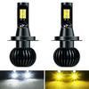 2 PCS EV15 H7 DC9-32V / 3000LM / 30W / 6000K+3000K IP65 Car LED Double Color Fog Light with 12LEDs CSP Lamp Beads