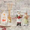 2PCS Apron Mrs. Claus Figurine Chef Hat Chef Statue Chef Santa Figurine  Counter Decor