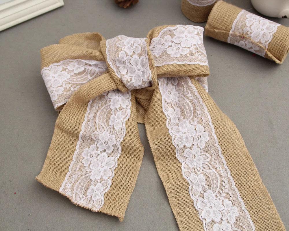 Brown Bow With Lace For Chair