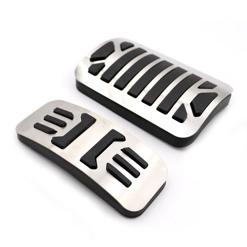 Jaguar XJL/XE Anti-Slip Pedal Set: Throttle, Brake, & Rest Area Decor.