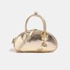 Gold Silber Stilvoll Exquisit Bowlingtasche 2025 Neues Originaldesign Umhängetasche Einfach Premium Gefühl Tragetasche Schulter Boston