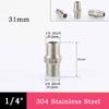 10pc 304 Stainless Steel Hexagonal Outer Wire Double Headed Straight Through Coupling Threaded Pipe Male Thread Hex Nipple Union