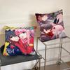 Anime Darling In The Franxx Pillow Case Square Pillow Bedroom Sofa Leisure Comfort Cushion Car Living Room Home Decoration