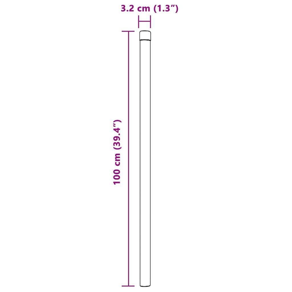 Fence Post Set 12 pcs Green 100 cm Powder Coated Steel