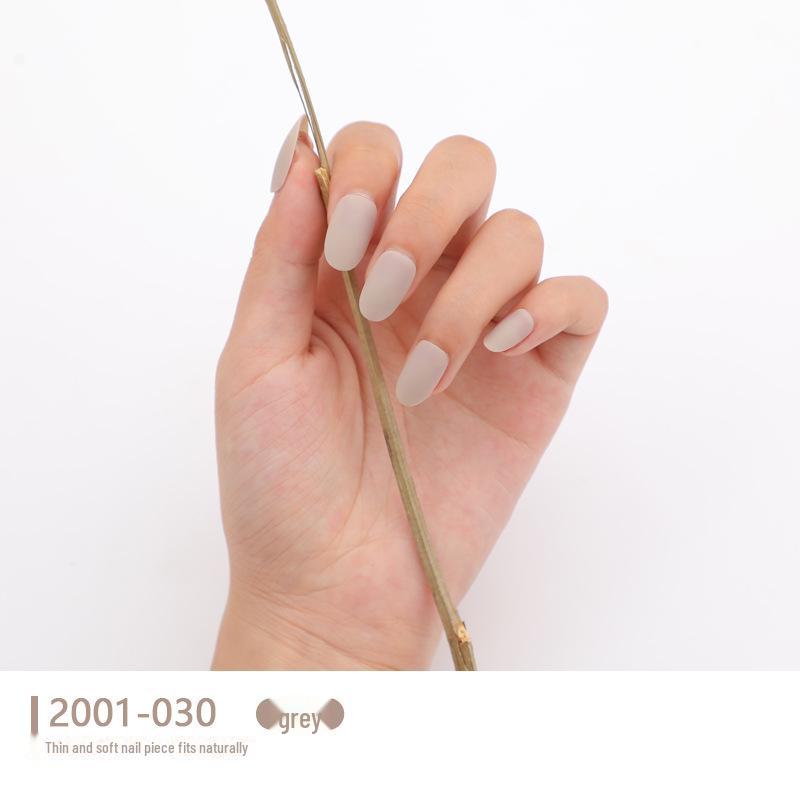 Matte, gefrostete Nagelaufkleber - 24-teiliges Set tragbarer künstlicher Nägel