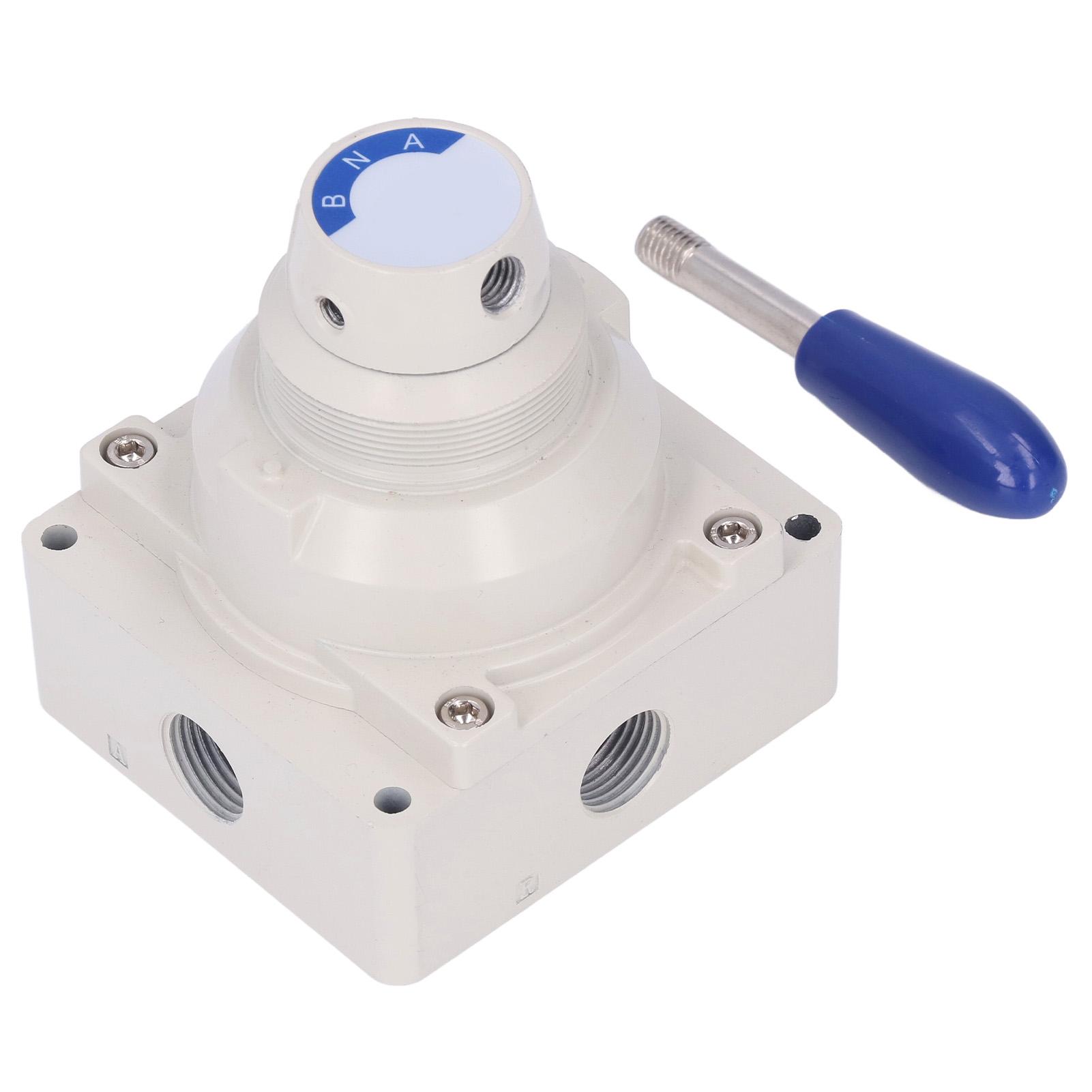 

Air Hand Valve Rotary Lever 2 Position 4 Way Pneumatic Flow Control Switch Accessory4HV410 15